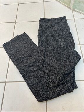 Athleta Black & Gray Marled Active Leggings